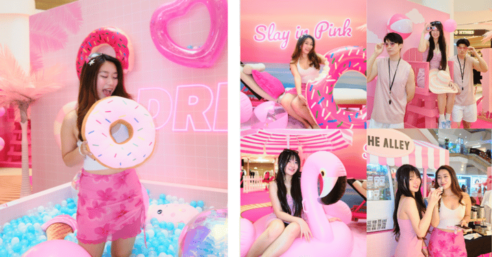 We Just Went To Tampines 1’s Pink Beach Pop-Up & Left With A New Profile Pic (Or 5)