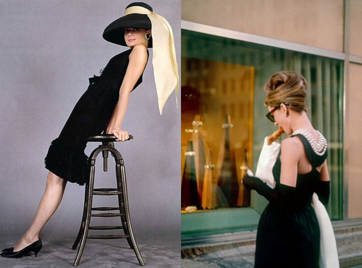 Audrey Hepburn in the iconic wide-brimmed straw hat she wore in 'Breakfast at Tiffany's'