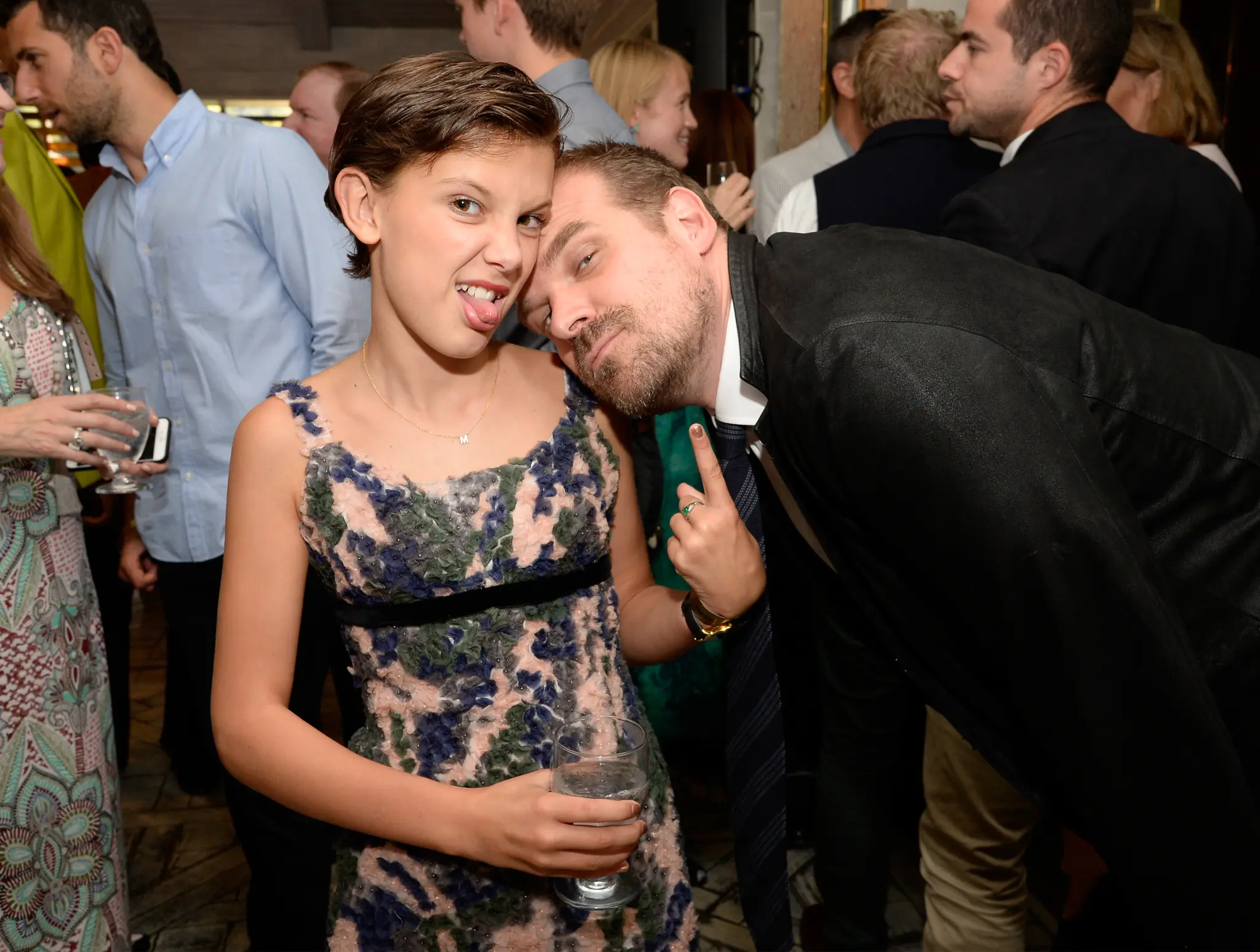 Millie Bobby Brown and David Harbour 