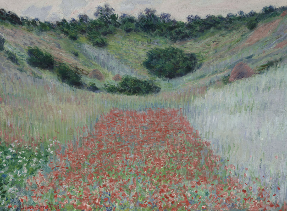 Poppy Field in a Hollow near Giverny by Claude Monet