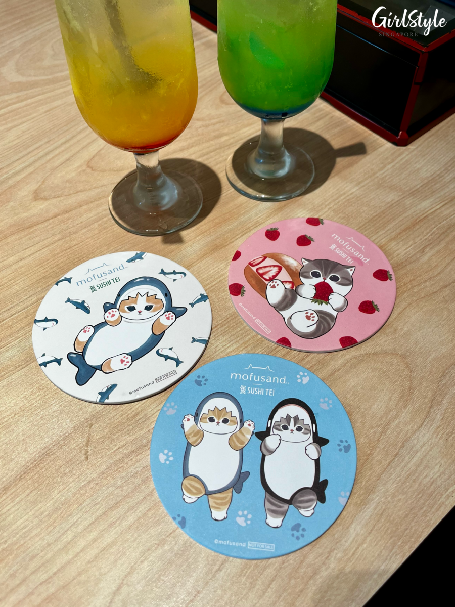 Free Sushi Tei x Mofusand Coasters