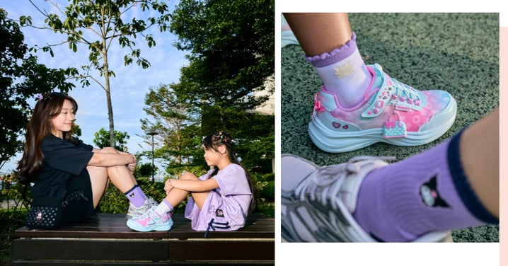 Matchy Fit Goals: This Skechers x Kuromi Collection Is Perfect For You & Your Mini-Me