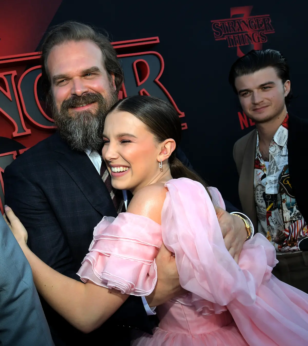 Millie Bobby Brown and David Harbour