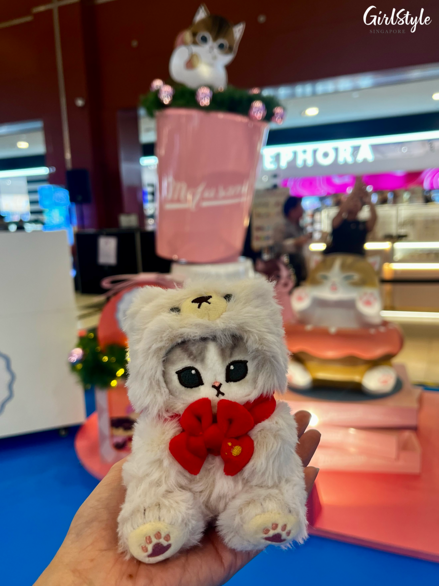 mofusand Exhibition Teddy Bear Meow Mascot keychain