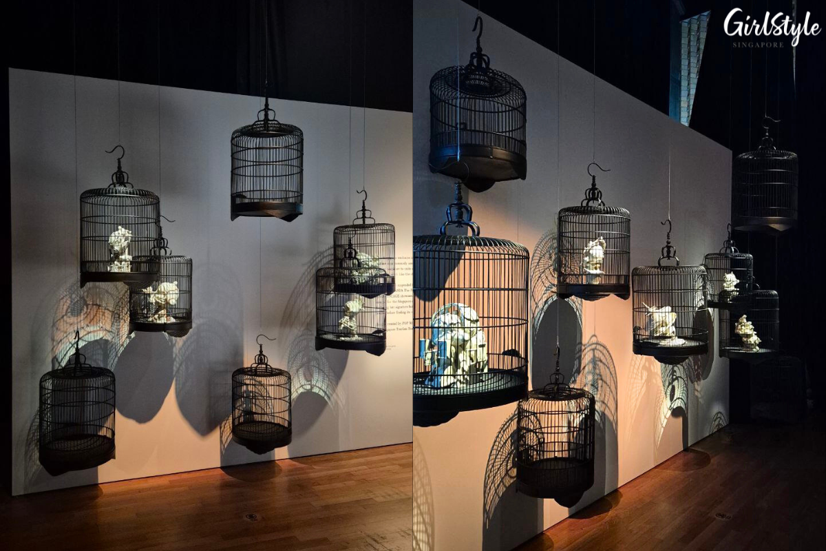 Singapore-exclusive birdcage installation
