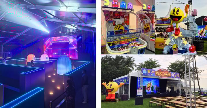 PAC-MAN Takes Over Sentosa With Life-Sized Mazes, Inflatables, Classic Arcade Games & More
