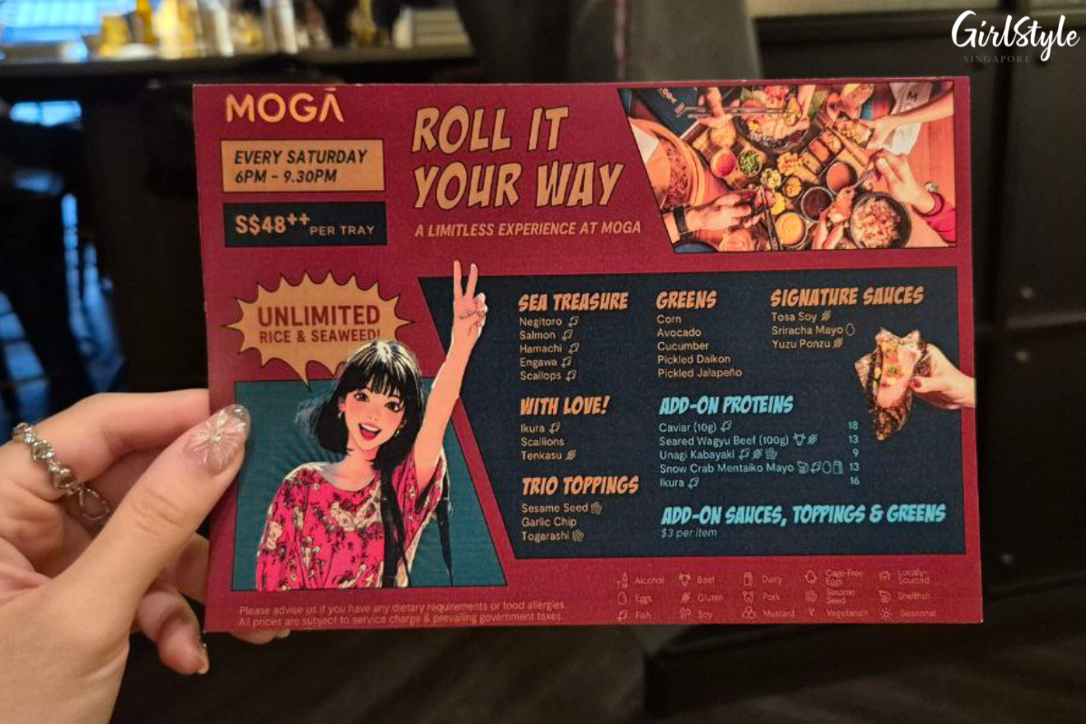 MOGĀ DIY Handroll Tray menu