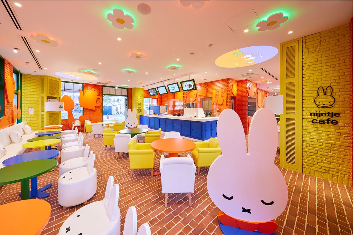 Miffy-themed dining spaces