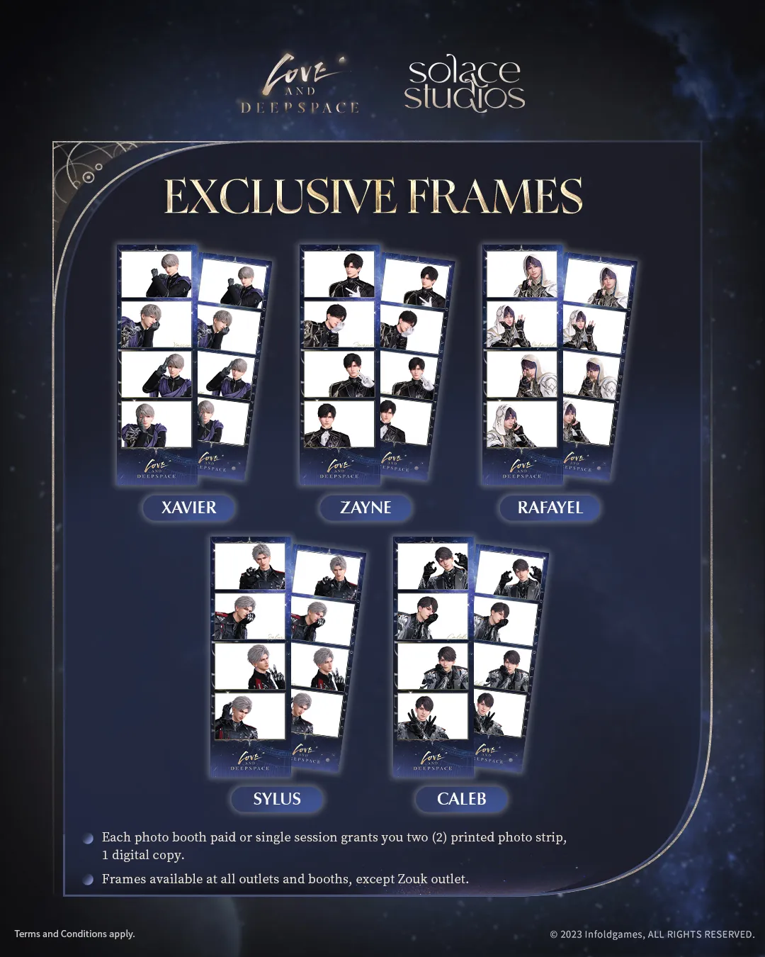 Love and Deepspace themed frames