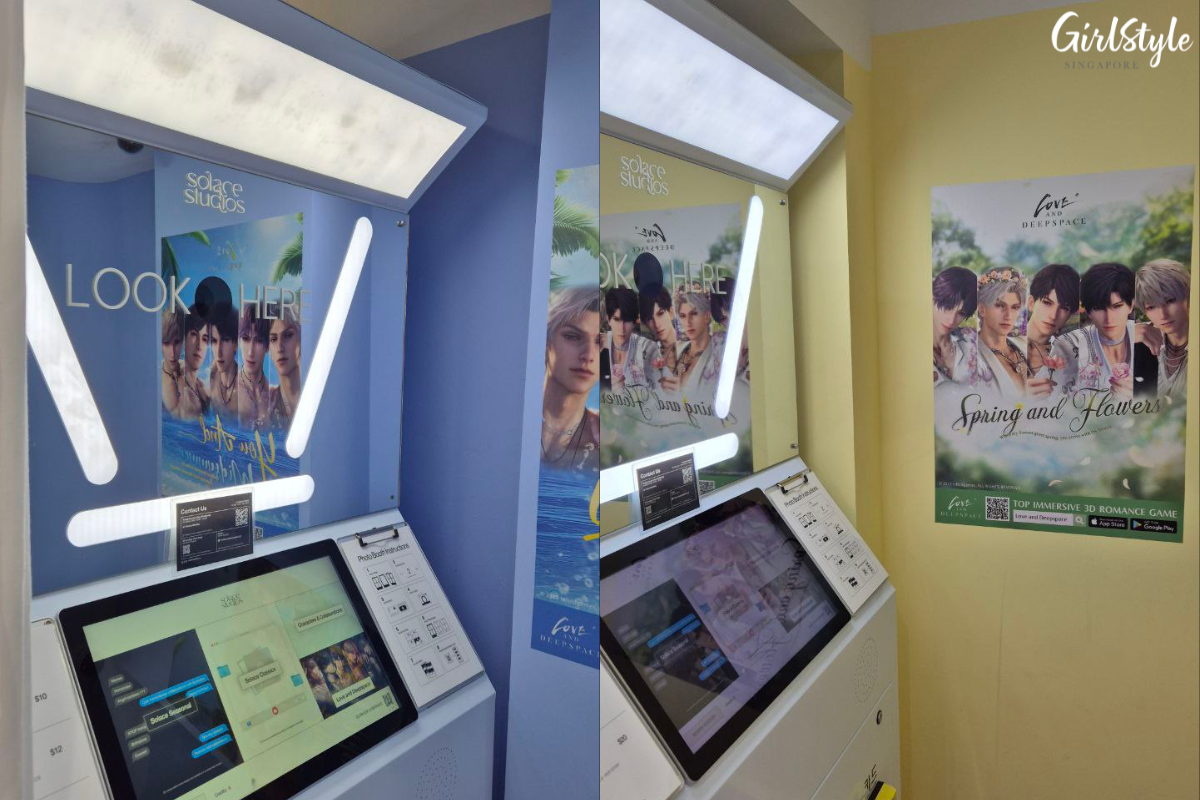 Love and Deepspace themed photobooths