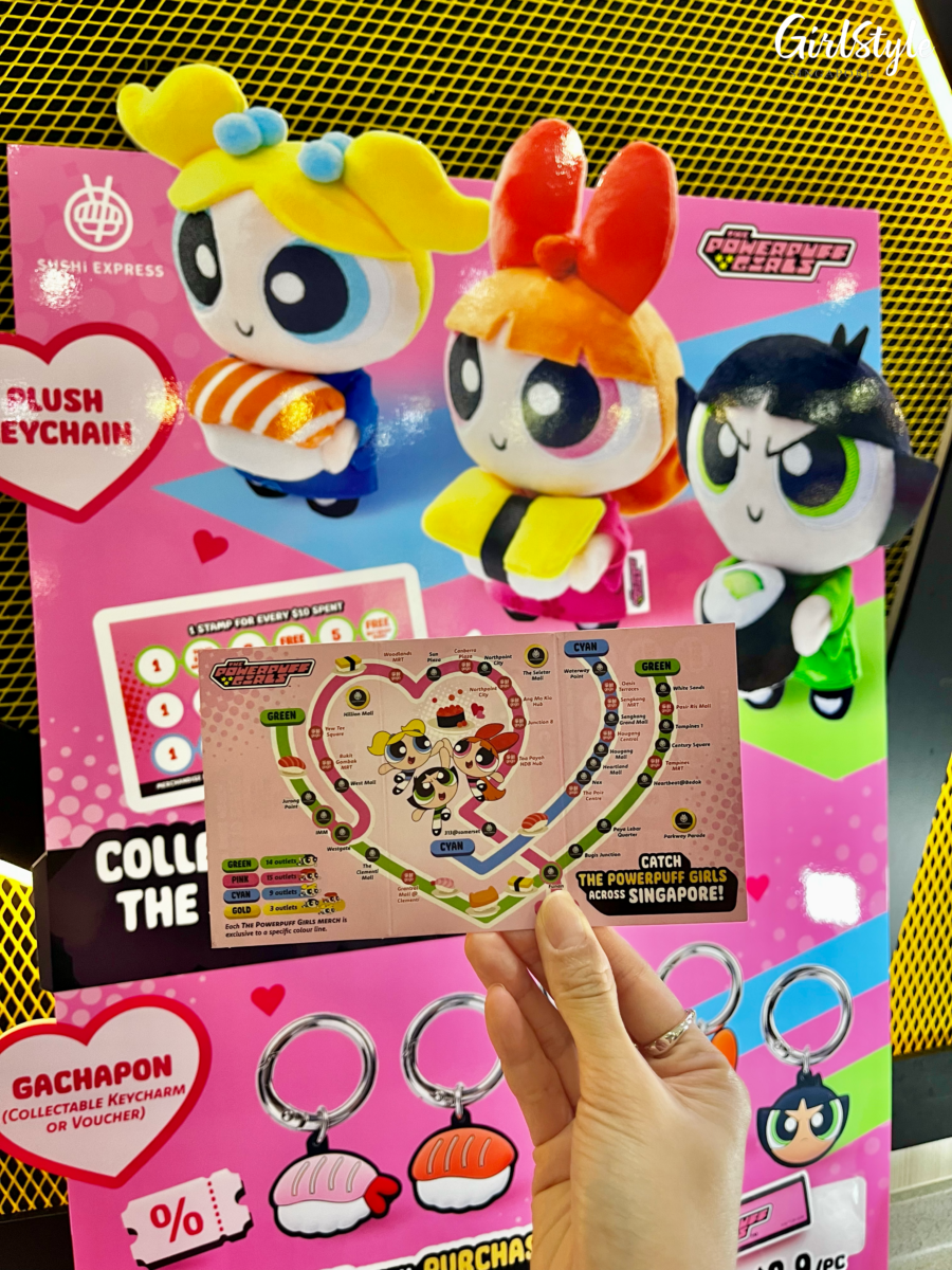 Sushi Express x The Powerpuff Girls Stamp Card