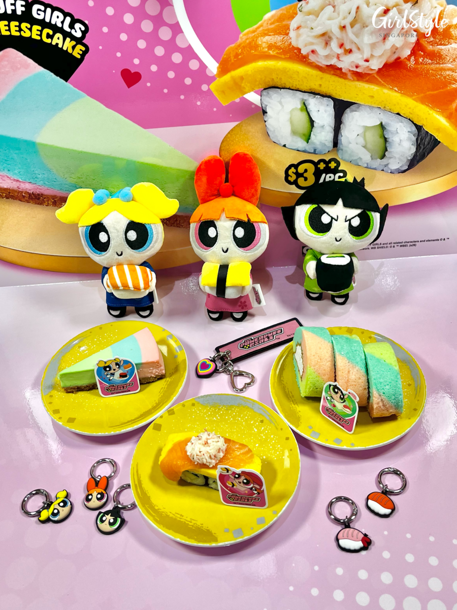 Power Sushi Trio, Rainbow Cheesecake, and Rainbow Swiss Roll