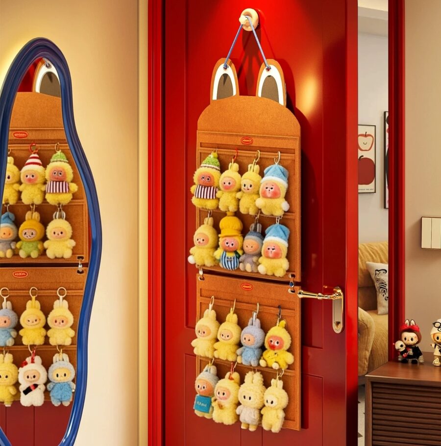 Labubu-inspired wall hanging bag