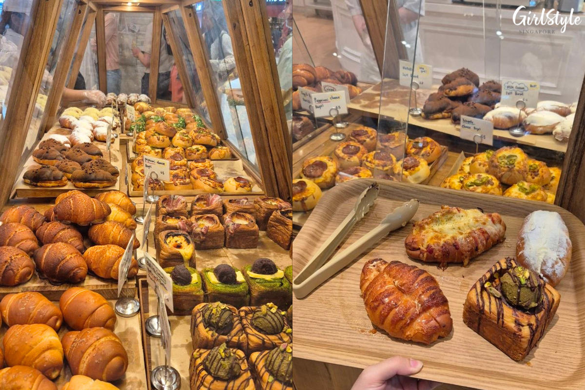 Baked goods selection