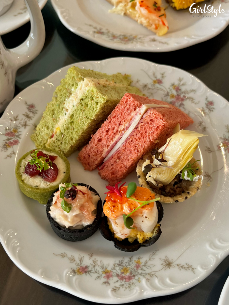 Sakura-themed sandwiches and savouries