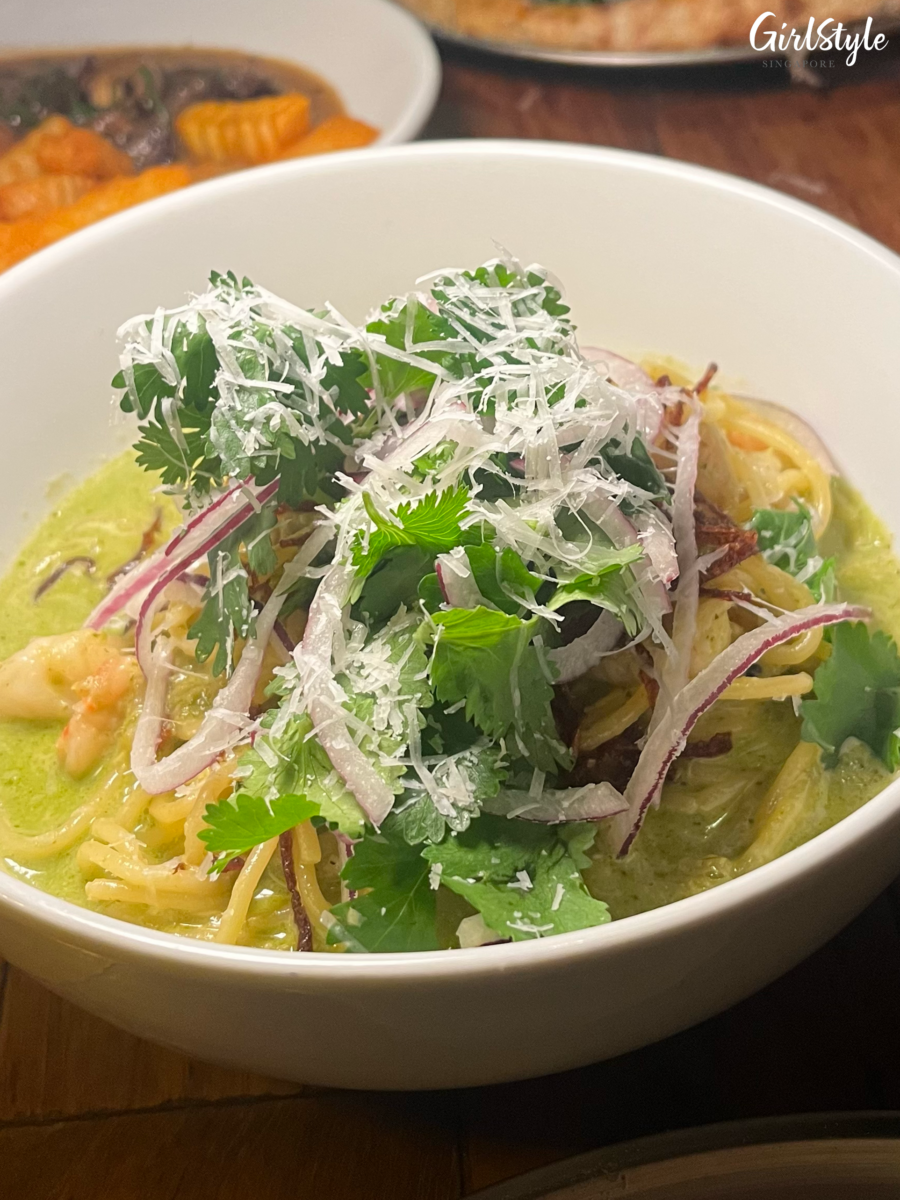 Artichoke Harissa Prawn Pasta