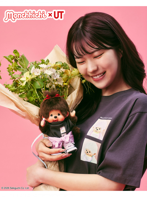 UNIQLO x Monchhichi UT Short Sleeve Graphic T-Shirt - 39 DARK BROWN