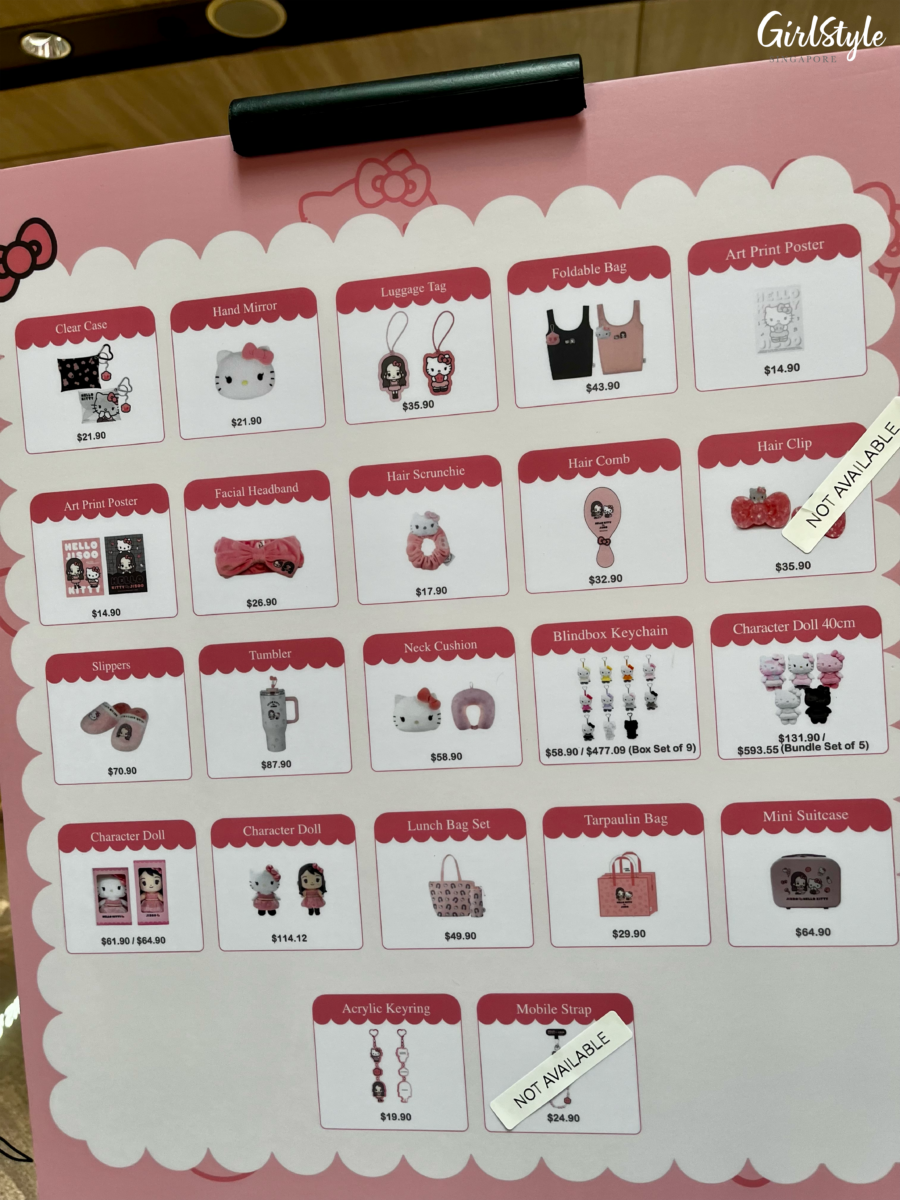 Hello Kitty x JISOO merchandise price list
