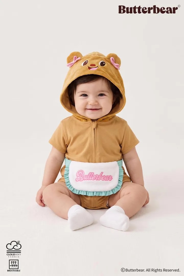 Miki x Butterbear Short Sleeve Romper at Padini