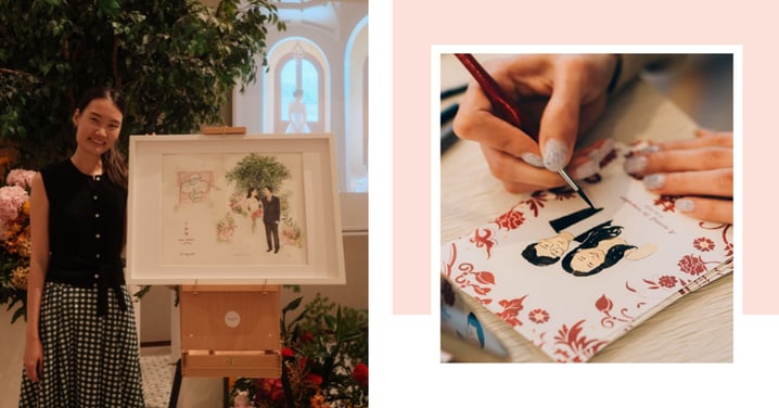 Singapore Self-Taught Artist Turns Weddings Into Personalised Keepsakes With Live Portrait Art