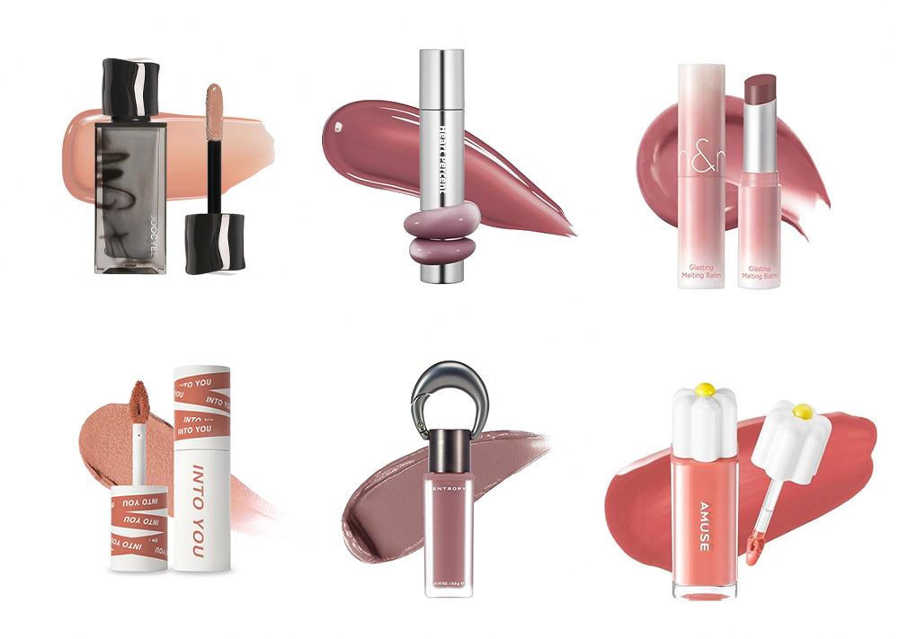 Lip glosses, tints, glazes and muds for Olive Skin