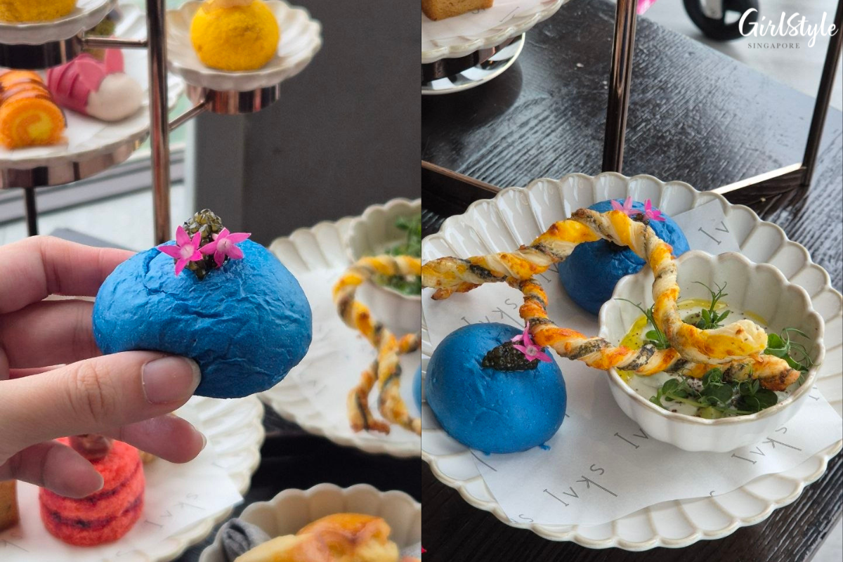 A Little Blue Puff & Herb Garden