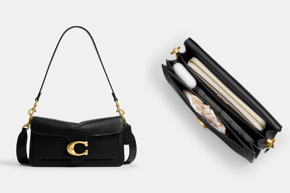Tabby Shoulder Bag 26 in Black - natural grain leather
