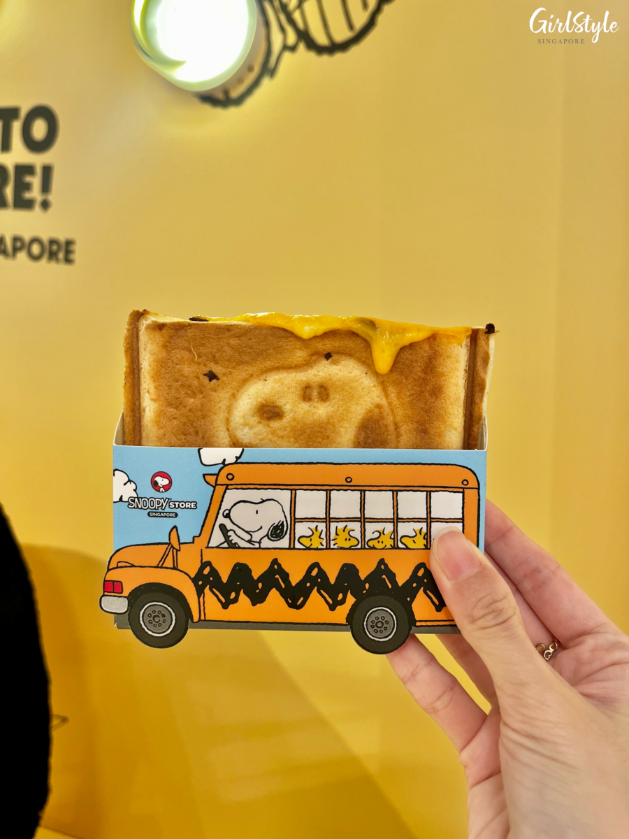Snoopy Grilled Cheese Sandwich at the Snoopy Café at WEAVE
