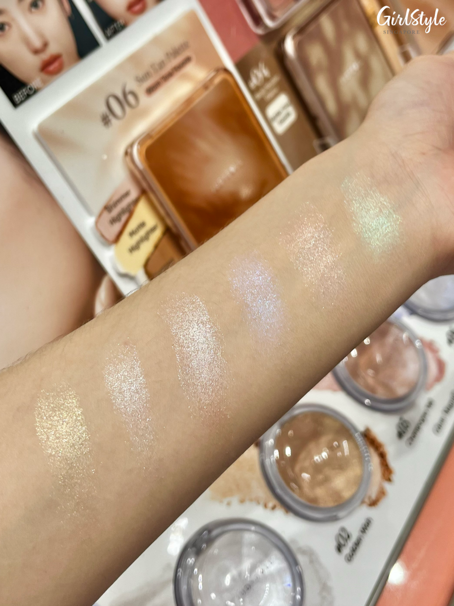 Judydoll Glow Magnify Highlighter swatches