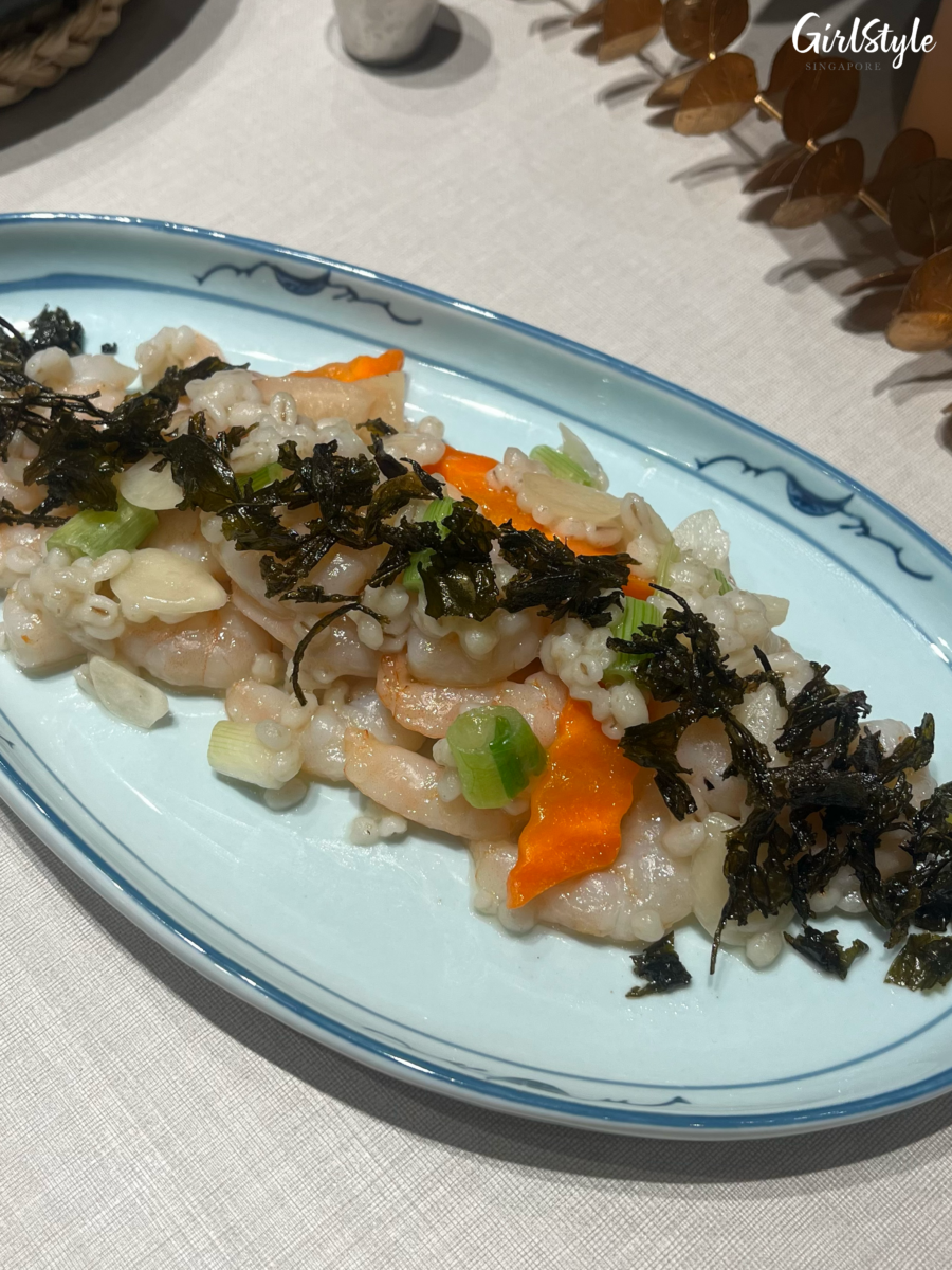 Souper Tang Jasmine Tea-Infused Sautéed Prawn