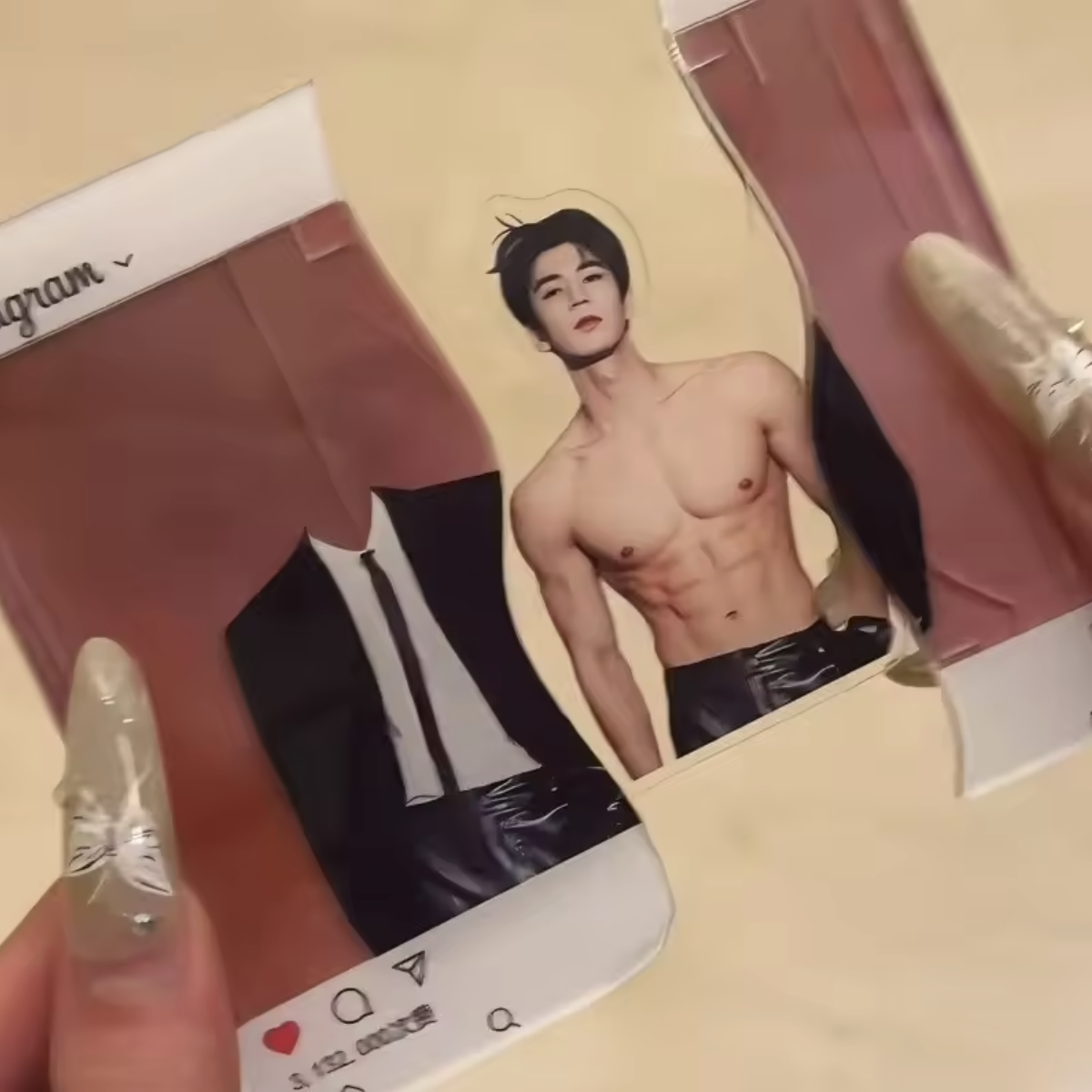 Zhang Linghe Abs Keychain
