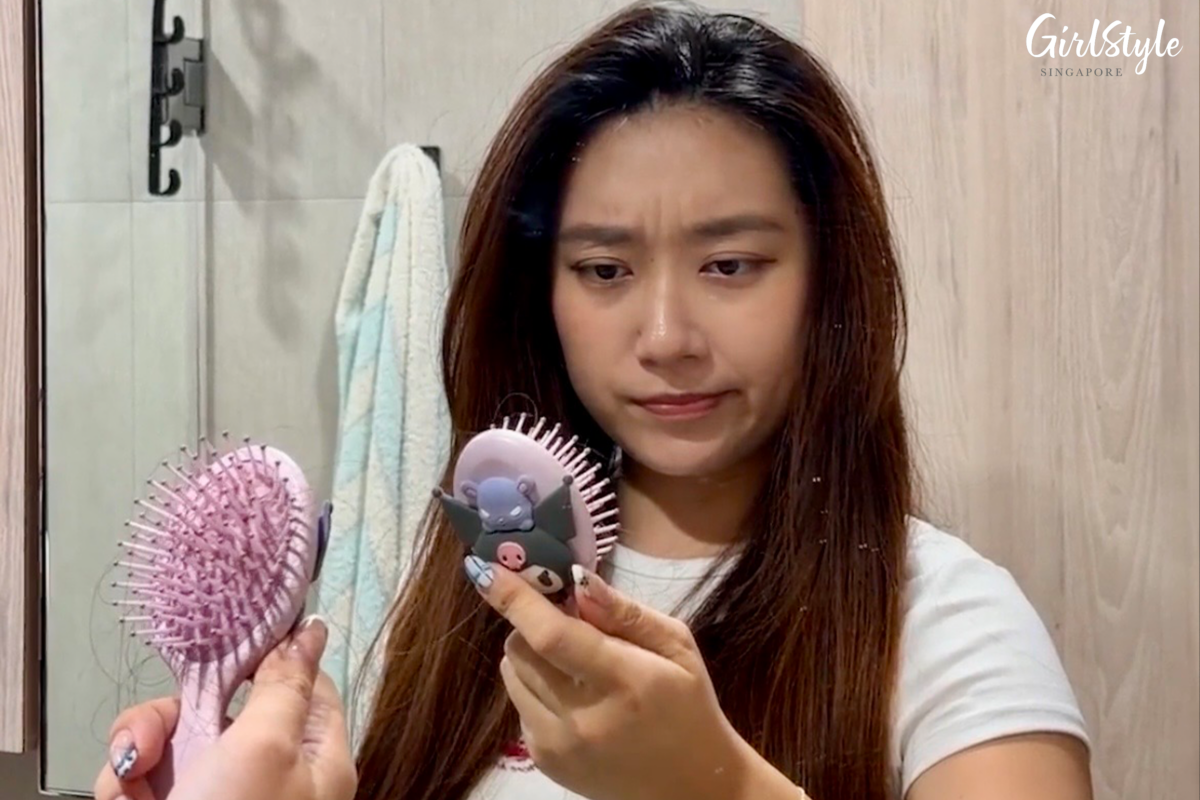 Kristy finding more hair strands on her brush than usual