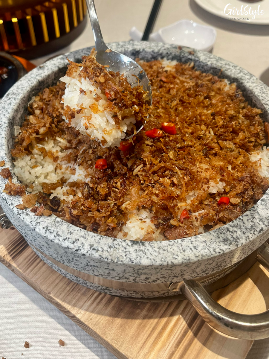 Souper Tang XO Rice Topped with Twice-Fried Emerald Fish Chunks