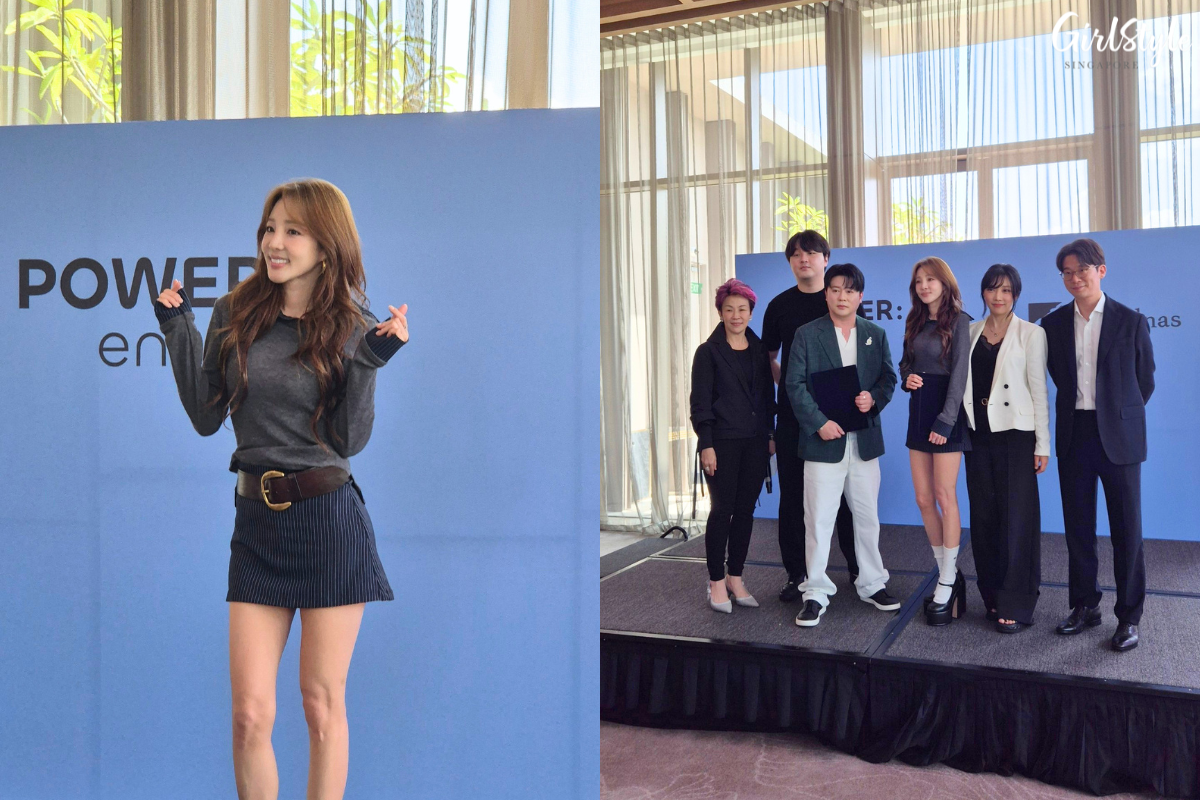 Sandara Park at her Singapore press conference