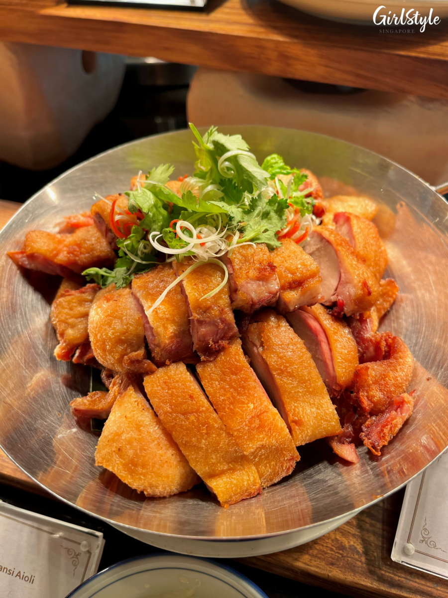Crispy Five-Spice Duck Confit with Sour Plum Mayonnaise