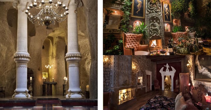 This Vampire-Themed Hotel In Turkey Has Gothic Halls, Luxurious Cave Rooms & A Blood-Red Swimming Pool