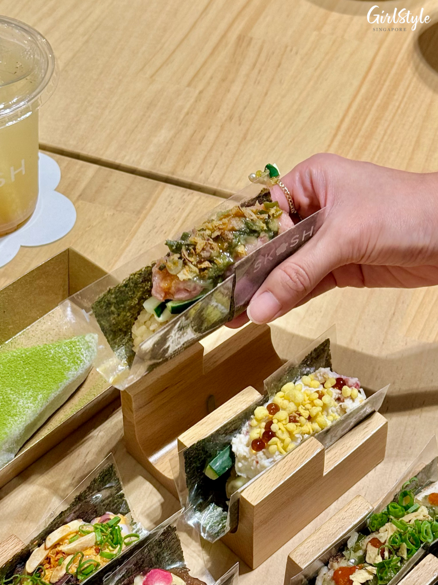 negitoro hand roll at SKOSH Scotts Square