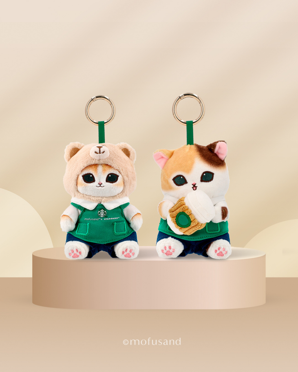 Mofusand + Starbucks Plush Keychains